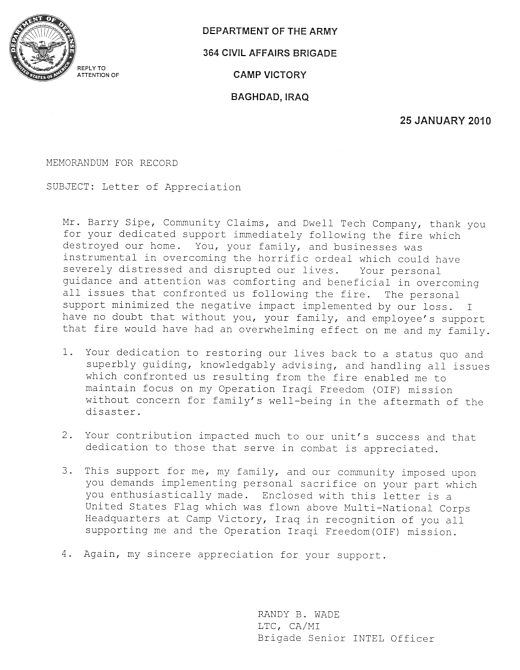 Wade letter